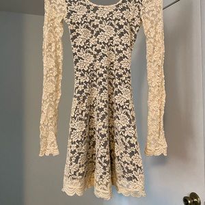 Show me your Mumu Lace Mini Dress